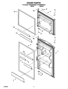 02 - Door Parts parts for Whirlpool Refrigerator ET0WSRXML01 from AppliancePartsPros.com