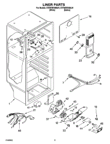 03 - Liner Parts parts for Whirlpool Refrigerator ET0WSRXML01 from AppliancePartsPros.com