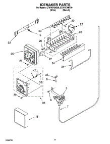 05 - Icemaker Parts parts for Whirlpool Refrigerator ET9FHTXMQ00 from AppliancePartsPros.com