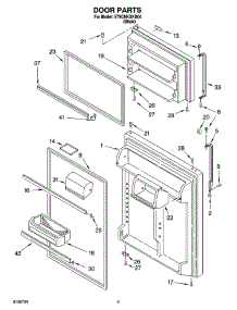02 - Door Parts parts for Whirlpool Refrigerator ET9CHKXKB04 from AppliancePartsPros.com