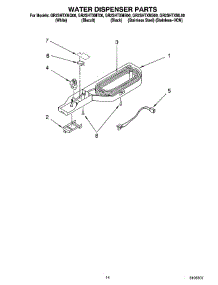 08 - Water Dispenser Parts, Optional Parts parts for Whirlpool Refrigerator GR2SHTXML00 from AppliancePartsPros.com