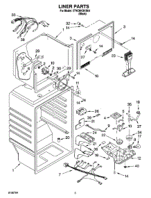 03 - Liner Parts parts for Whirlpool Refrigerator ET9CHKXKB04 from AppliancePartsPros.com
