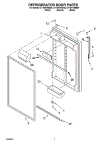 04 - Refrigerator Door Parts parts for Whirlpool Refrigerator GT1SHTXMT00 from AppliancePartsPros.com