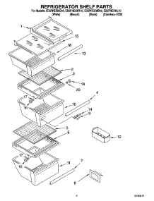 03 - Refrigerator Shelf Parts parts for Whirlpool Refrigerator ED5PHEXMT10 from AppliancePartsPros.com