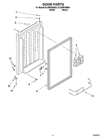 04 - Door Parts parts for Whirlpool Refrigerator EL02PPXMB00 from AppliancePartsPros.com