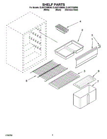 03 - Shelf Parts parts for Whirlpool Refrigerator EL05CCXMQ00 from AppliancePartsPros.com