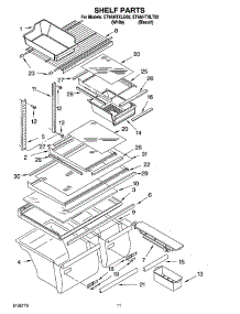 06 - Shelf Parts parts for Whirlpool Refrigerator ET9AHTXLT02 from AppliancePartsPros.com