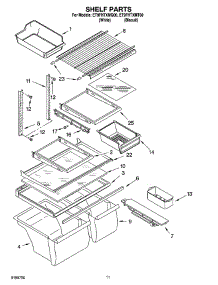 06 - Shelf Parts parts for Whirlpool Refrigerator ET9FHTXMT00 from AppliancePartsPros.com