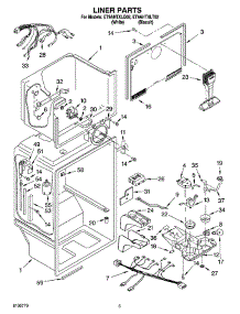 03 - Liner Parts parts for Whirlpool Refrigerator ET9AHTXLQ02 from AppliancePartsPros.com