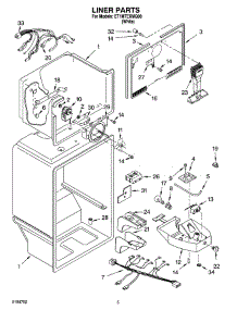 03 - Liner Parts parts for Whirlpool Refrigerator ET1MTEXMQ00 from AppliancePartsPros.com
