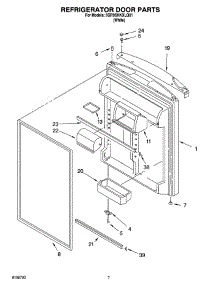 04 - Refrigerator Door Parts parts for Whirlpool Refrigerator 5GR9SHKXLQ01 from AppliancePartsPros.com