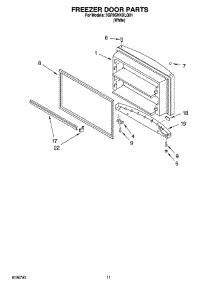 06 - Freezer Door Parts, Optional Parts parts for Whirlpool Refrigerator 5GR9SHKXLQ01 from AppliancePartsPros.com