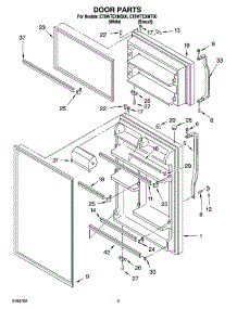 02 - Door Parts parts for Whirlpool Refrigerator ET8WTEXMQ00 from AppliancePartsPros.com