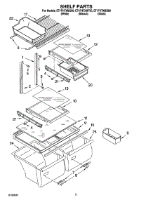 06 - Shelf Parts parts for Whirlpool Refrigerator ET1FHTXMT00 from AppliancePartsPros.com