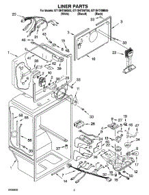 02 - Liner Parts parts for Whirlpool Refrigerator GT1SHTXMB00 from AppliancePartsPros.com