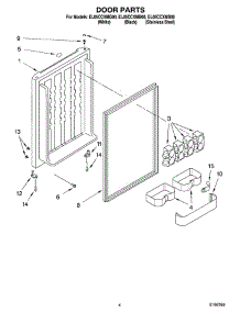 04 - Door Parts parts for Whirlpool Refrigerator EL05CCXMB00 from AppliancePartsPros.com