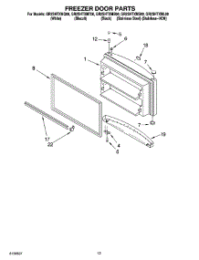 07 - Freezer Door Parts parts for Whirlpool Refrigerator GR2SHTXMS00 from AppliancePartsPros.com