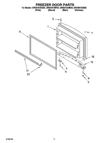06 - Freezer Door Parts, Optional Parts parts for Whirlpool Refrigerator GR9SHKXMT00 from AppliancePartsPros.com