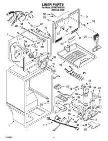 02 - Liner Parts parts for Whirlpool Refrigerator 6ER9GTKXKS02 from AppliancePartsPros.com