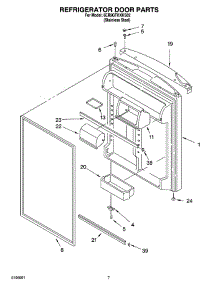 04 - Refrigerator Door Parts parts for Whirlpool Refrigerator 6ER9GTKXKS02 from AppliancePartsPros.com
