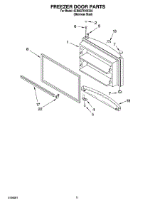06 - Freezer Door Parts, Optional Parts parts for Whirlpool Refrigerator 6ER9GTKXKS02 from AppliancePartsPros.com