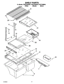 05 - Shelf Parts, Optional Parts parts for Whirlpool Refrigerator ET8FTEXMQ00 from AppliancePartsPros.com