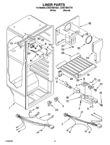 03 - Liner Parts parts for Whirlpool Refrigerator ET8GTMXKT01 from AppliancePartsPros.com