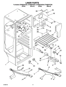 03 - Liner Parts parts for Whirlpool Refrigerator ET4WSKXKQ04 from AppliancePartsPros.com
