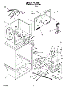 03 - Liner Parts parts for Whirlpool Refrigerator 8VET2WPKKQ03 from AppliancePartsPros.com