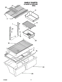 05 - Shelf Parts, Optional Parts parts for Whirlpool Refrigerator 8VET2WPKKQ03 from AppliancePartsPros.com