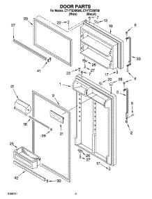 02 - Door Parts parts for Whirlpool Refrigerator ET1FTEXMT00 from AppliancePartsPros.com