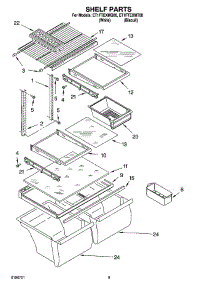 05 - Shelf Parts, Optional Parts parts for Whirlpool Refrigerator ET1FTEXMQ00 from AppliancePartsPros.com