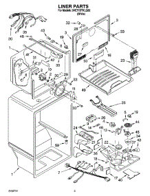 02 - Liner Parts parts for Whirlpool Refrigerator 5VET1DTKLQ02 from AppliancePartsPros.com