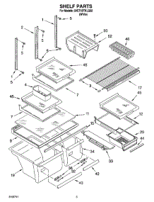 03 - Shelf Parts parts for Whirlpool Refrigerator 5VET1DTKLQ02 from AppliancePartsPros.com