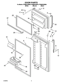 02 - Door Parts parts for Whirlpool Refrigerator ET8MHKXMB00 from AppliancePartsPros.com