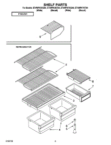 05 - Shelf Parts, Optional Parts parts for Whirlpool Refrigerator ET4WPKYKQ03 from AppliancePartsPros.com