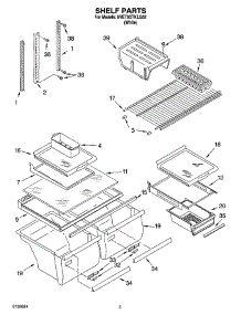 03 - Shelf Parts parts for Whirlpool Refrigerator 5VET3DTKLQ02 from AppliancePartsPros.com