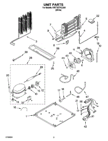05 - Unit Parts parts for Whirlpool Refrigerator 5VET3DTKLQ02 from AppliancePartsPros.com