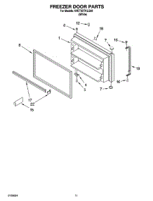 06 - Freezer Door Parts, Optional Parts parts for Whirlpool Refrigerator 5VET3DTKLQ02 from AppliancePartsPros.com