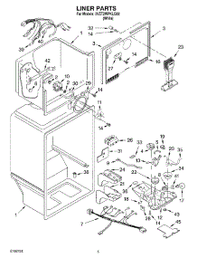 03 - Liner Parts parts for Whirlpool Refrigerator 5VET2WPKLQ02 from AppliancePartsPros.com