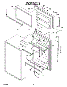 02 - Door Parts parts for Whirlpool Refrigerator 5VET0WPKLQ02 from AppliancePartsPros.com
