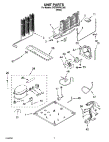 04 - Unit Parts parts for Whirlpool Refrigerator 5VET0WPKLQ02 from AppliancePartsPros.com