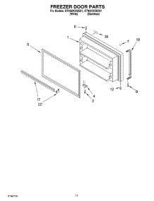 06 - Freezer Door Parts parts for Whirlpool Refrigerator GT9SHKXMQ01 from AppliancePartsPros.com