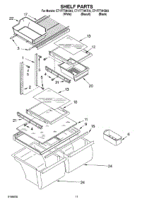 06 - Shelf Parts parts for Whirlpool Refrigerator ET1FTTXKB03 from AppliancePartsPros.com