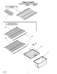 05 - Shelf Parts, Optional Parts parts for Whirlpool Refrigerator ET0WSRXMQ00 from AppliancePartsPros.com