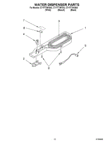 07 - Water Dispenser Parts, Optional Parts parts for Whirlpool Refrigerator ET1FTTXKQ03 from AppliancePartsPros.com