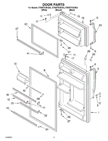 02 - Door Parts parts for Whirlpool Refrigerator ET8WTKXKB04 from AppliancePartsPros.com