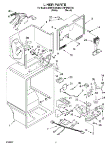 03 - Liner Parts parts for Whirlpool Refrigerator ET8FTKXKQ04 from AppliancePartsPros.com