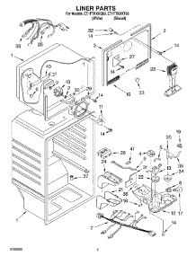03 - Liner Parts parts for Whirlpool Refrigerator ET1FTKXKQ03 from AppliancePartsPros.com