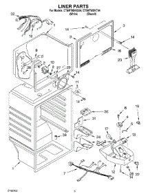 03 - Liner Parts parts for Whirlpool Refrigerator ET8WTMXKT04 from AppliancePartsPros.com